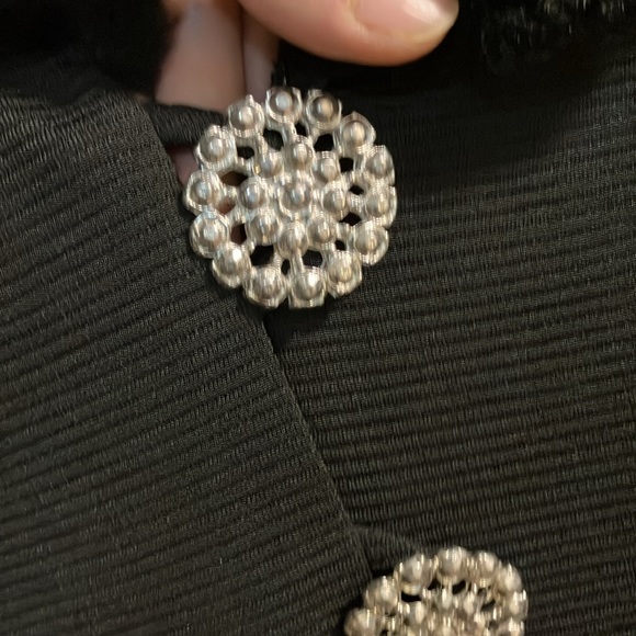 Joseph Ribkoff faux fur trim tailored cardigan blazer size US 10 - Picture 10 of 10